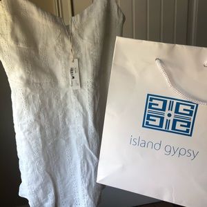 Island Gypsy white summer dress (BRAND NEW)
